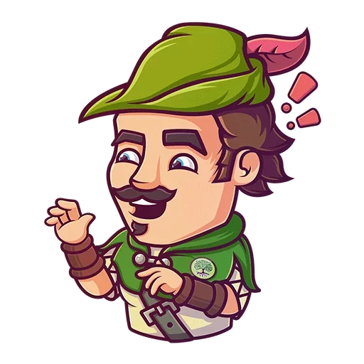 Sticker from the "Robin Hood" sticker pack