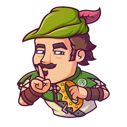 Sticker from the "Robin Hood" sticker pack