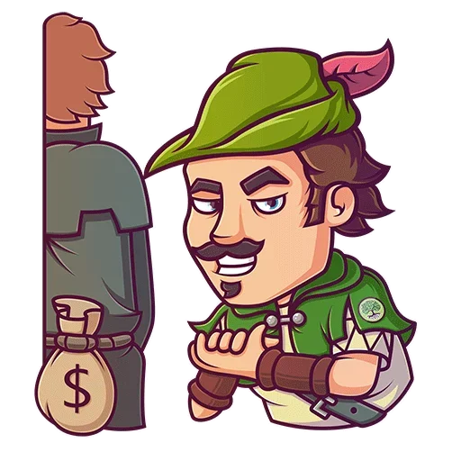 Sticker from the "Robin Hood" sticker pack