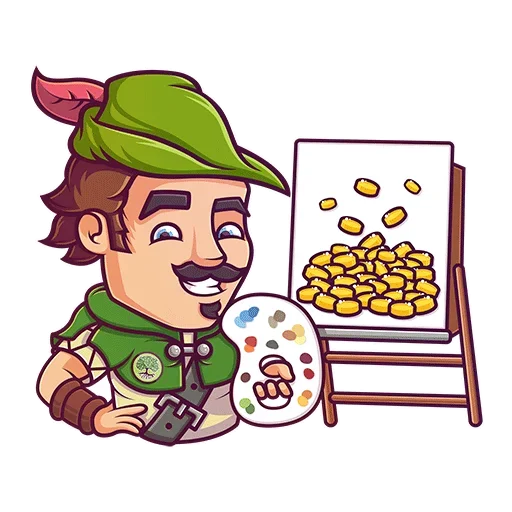 Sticker from the "Robin Hood" sticker pack