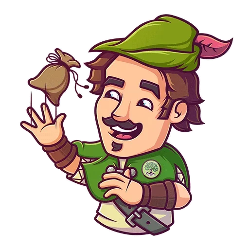 Sticker from the "Robin Hood" sticker pack