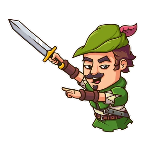 Sticker from the "Robin Hood" sticker pack