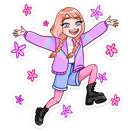 Sticker from the "Эмили" sticker pack