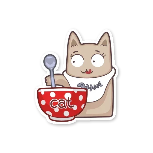 Sticker from the "Gray Kitten" sticker pack