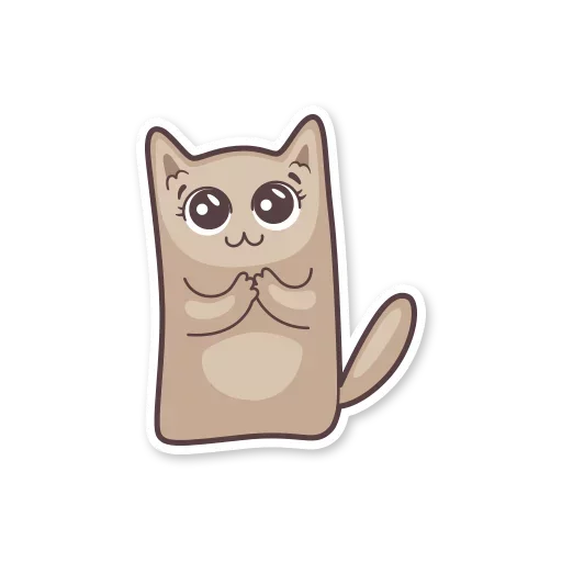 Sticker from the "Gray Kitten" sticker pack