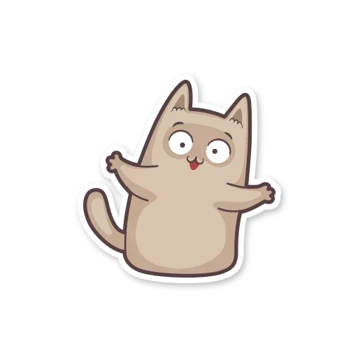 Sticker from the "Gray Kitten" sticker pack