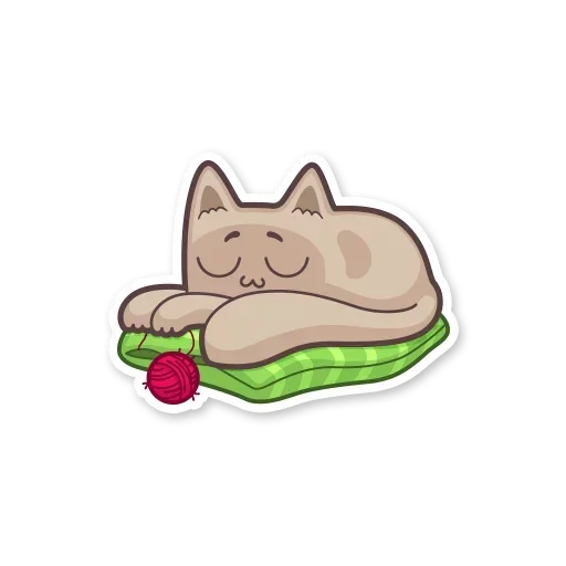 Sticker from the "Gray Kitten" sticker pack