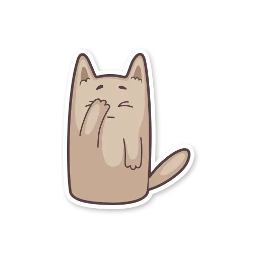 Sticker from the "Gray Kitten" sticker pack