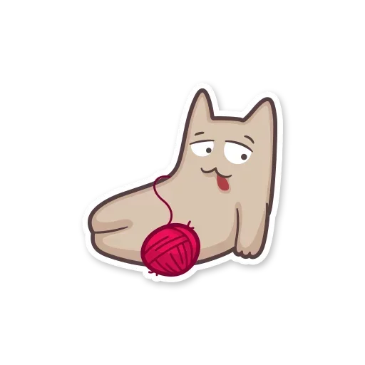 Sticker from the "Gray Kitten" sticker pack