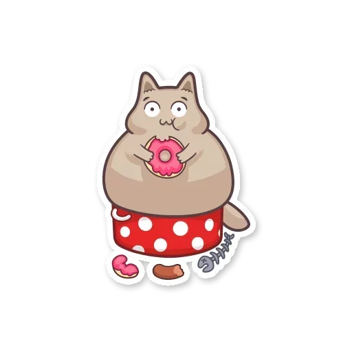 Sticker from the "Gray Kitten" sticker pack