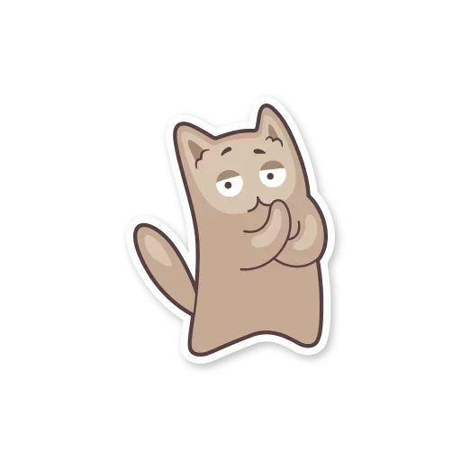 Sticker from the "Gray Kitten" sticker pack