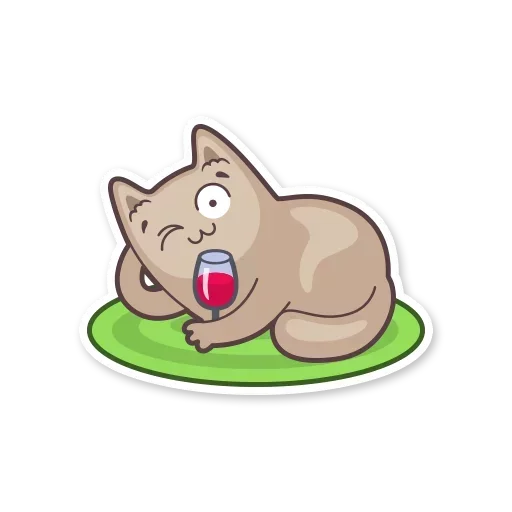 Sticker from the "Gray Kitten" sticker pack