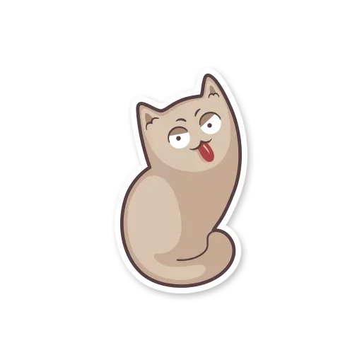 Sticker from the "Gray Kitten" sticker pack