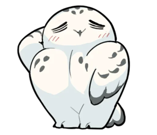 Sticker from the "Energetic Snowy Owls" sticker pack