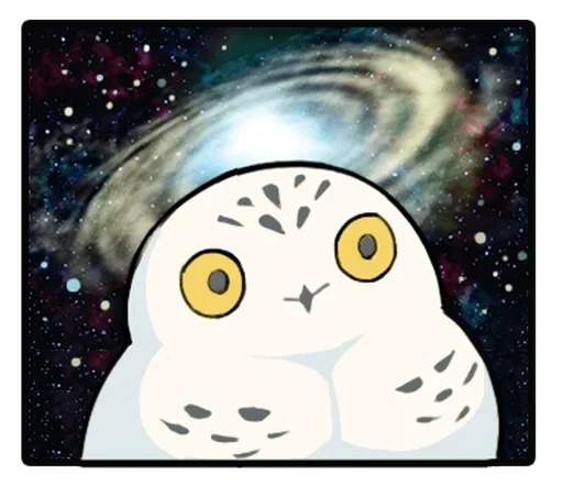 Sticker Energetic Snowy Owls