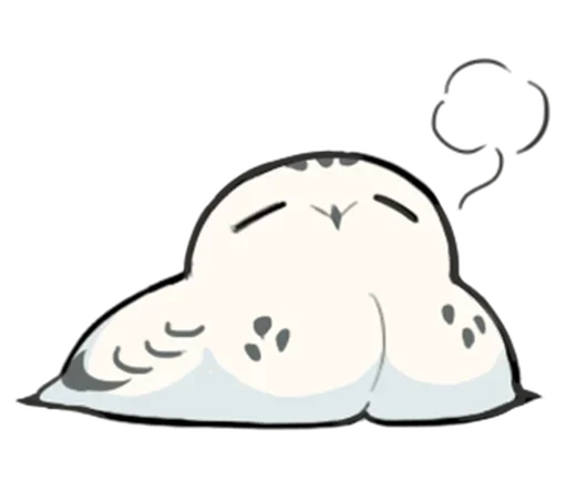 Sticker Energetic Snowy Owls