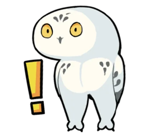 Sticker Energetic Snowy Owls