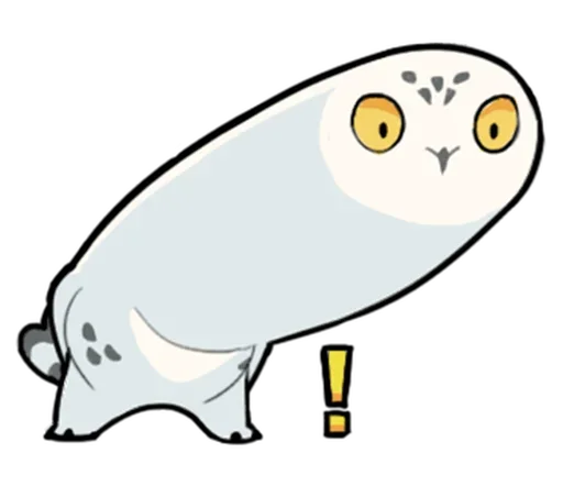 Sticker Energetic Snowy Owls