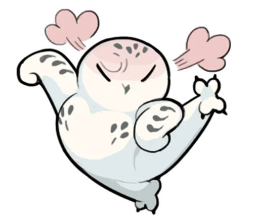 Sticker from the "Energetic Snowy Owls" sticker pack