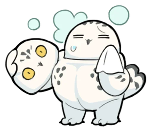 Sticker from the "Energetic Snowy Owls" sticker pack