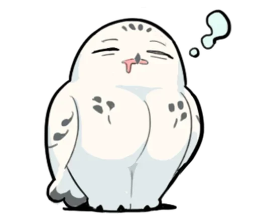 Sticker from the "Energetic Snowy Owls" sticker pack