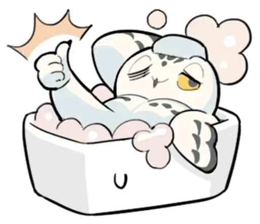 Sticker from the "Energetic Snowy Owls" sticker pack