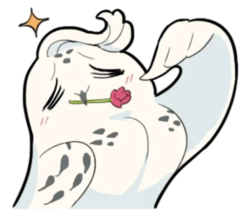 Sticker from the "Energetic Snowy Owls" sticker pack