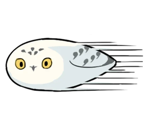 Sticker Energetic Snowy Owls