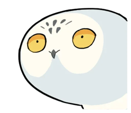 Sticker Energetic Snowy Owls