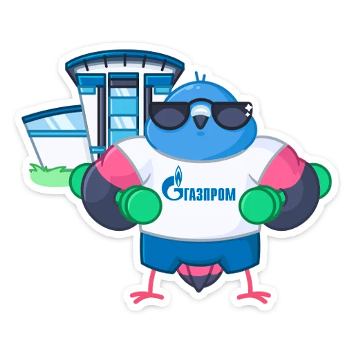 Sticker from the "Фестивальные голуби" sticker pack