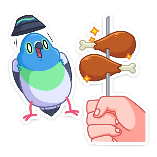 Sticker Фестивальные голуби