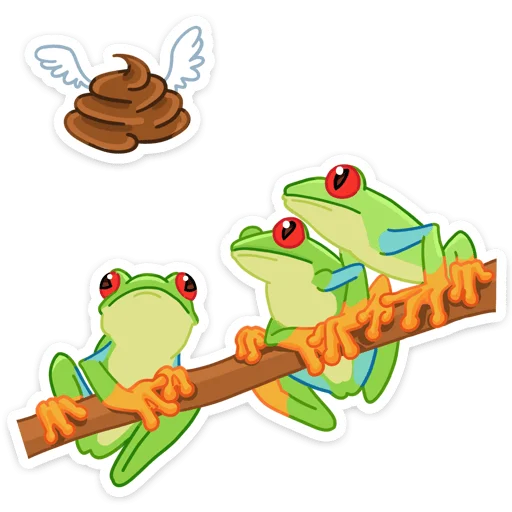 Sticker from the "Квакша" sticker pack