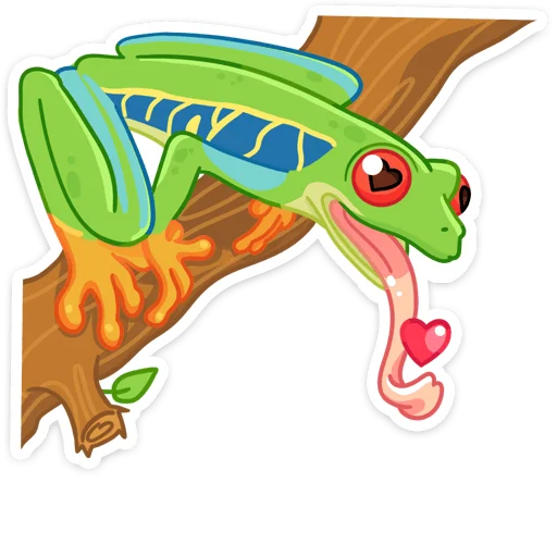 Sticker from the "Квакша" sticker pack