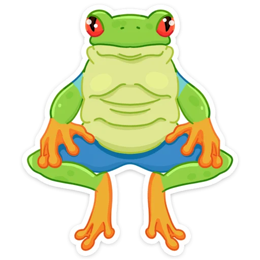 Sticker from the "Квакша" sticker pack