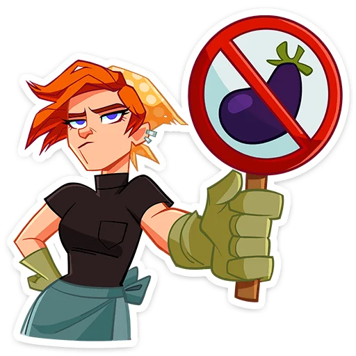 Sticker from the "Дачница Марина" sticker pack