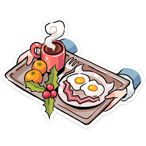 Sticker from the "Зимние Нимб и Рожки" sticker pack