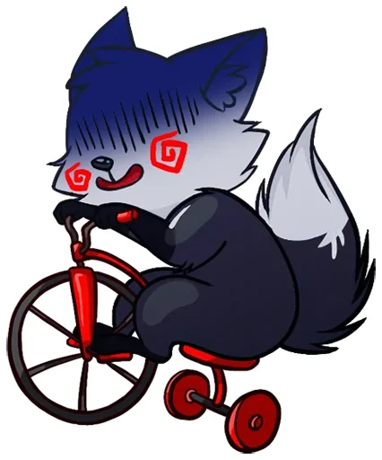 Sticker from the "Тёмная Паппи" sticker pack