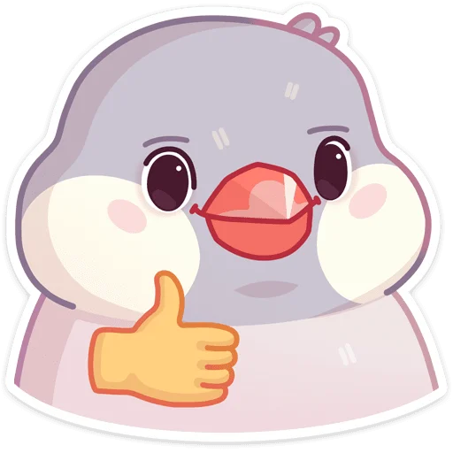 Sticker from the "Пухлик" sticker pack