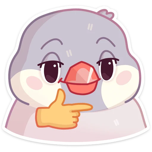 Sticker from the "Пухлик" sticker pack