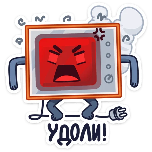 Sticker from the "Ламповый телевизор" sticker pack