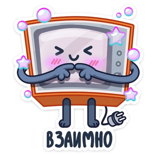 Sticker from the "Ламповый телевизор" sticker pack