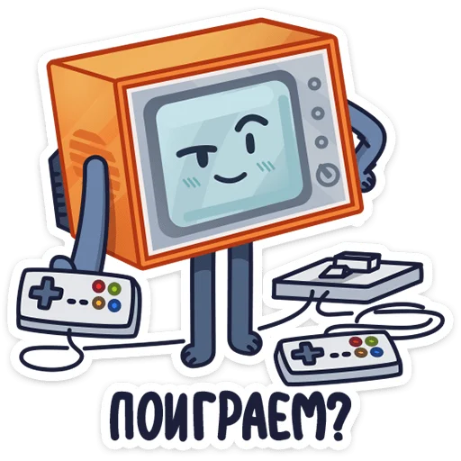 Sticker from the "Ламповый телевизор" sticker pack