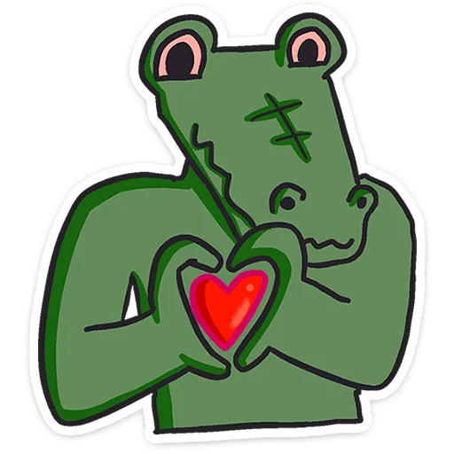 Sticker from the "Кроко" sticker pack