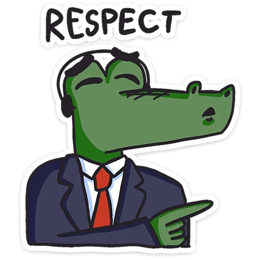 Sticker from the "Кроко" sticker pack