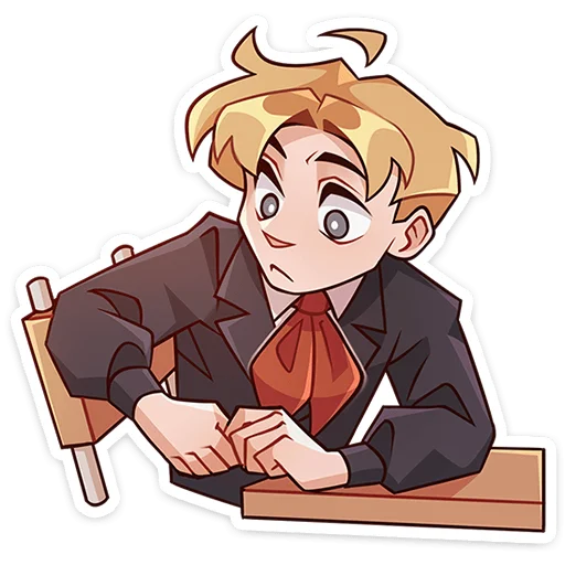 Sticker from the "Школьник Владик без текста" sticker pack