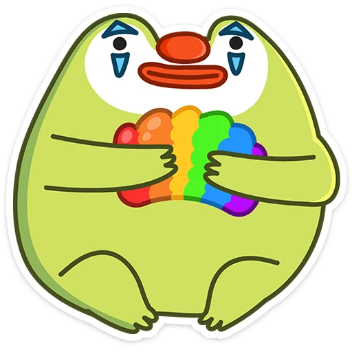 Sticker from the "Лягушачий микс" sticker pack