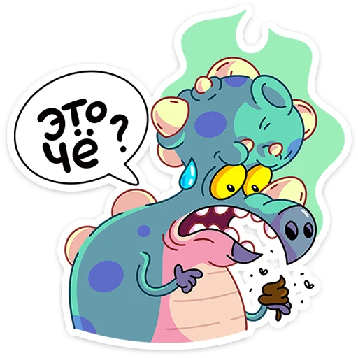 Sticker from the "Трицератопс Вениамин" sticker pack