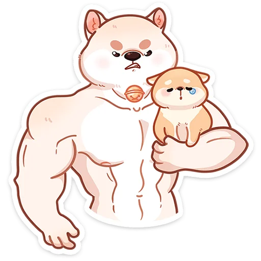 Sticker from the "Шиба" sticker pack