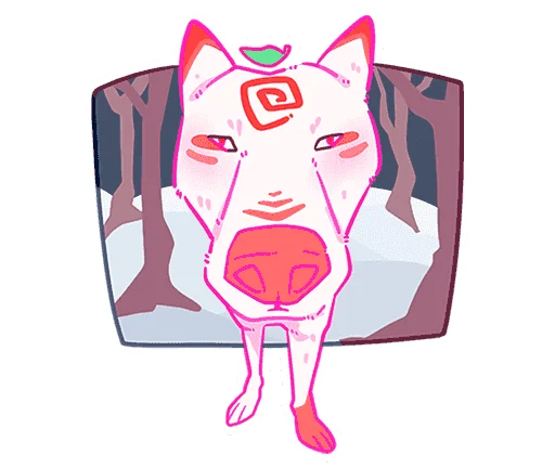 Sticker from the "Лесная парочка без текста" sticker pack