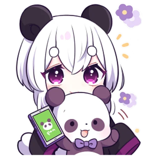 Sticker from the "Panda Girl" sticker pack